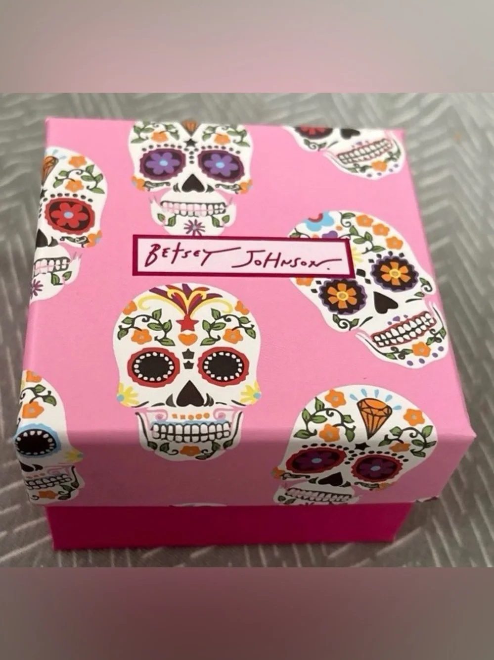 BETSEY JOHNSON Halloween Mexican Day of the Dead Crystal-Studded Earrings NWT